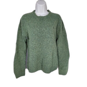 VINTAGE 50% WOOL HEAVYWEIGHT  penguin green sweater women medium